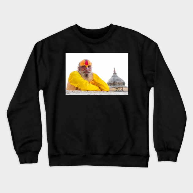 Kathmandu, Holy Man Crewneck Sweatshirt by geoffshoults